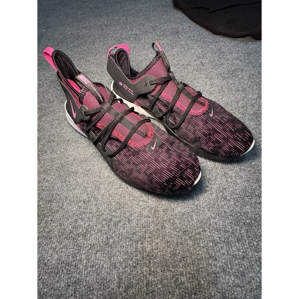 Nike Womens Flex Running Minimalist Shoe‎ Sz 11 Black Pink Boat Water